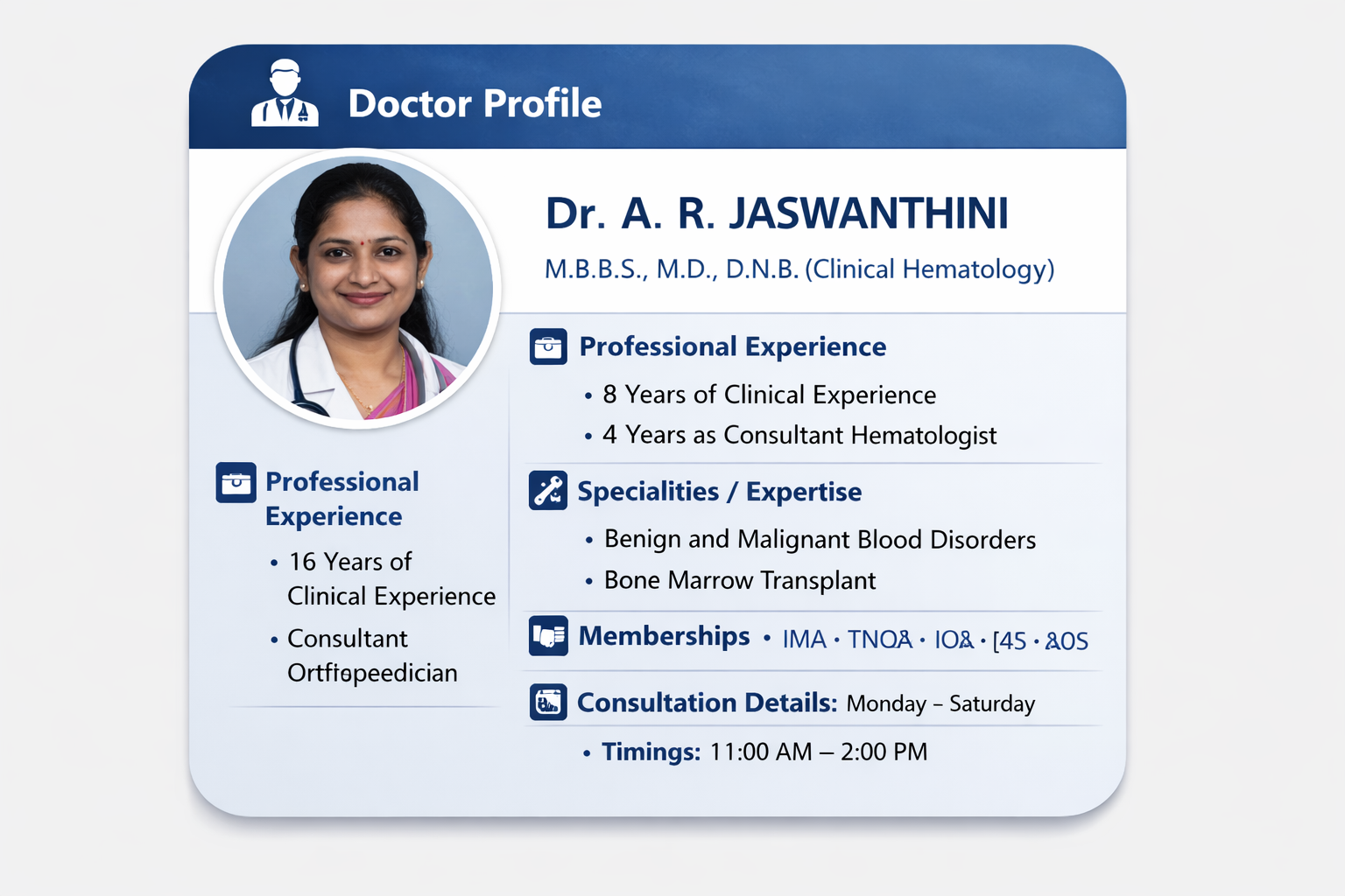 Dr. A. R. Jaswanthini digital card